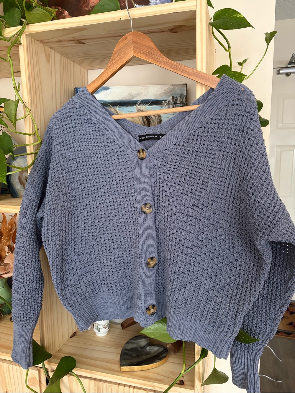 moon & madison Knit Button-Front Cardigan